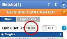 The Second Step Of The Bet Placement Process