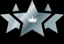 Three stars with a crown inside of them