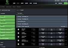 The FansBet football markets page