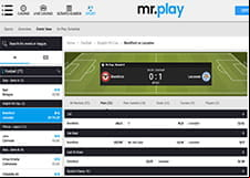 The in-play betting platform at mr.play